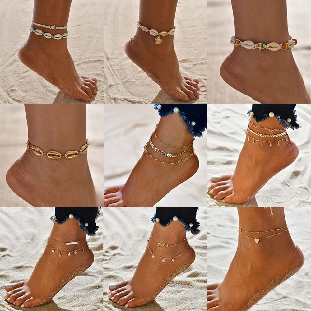 Bohemian Shell Summer Trendy Ankle Bracelets