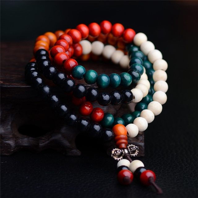 Prayer Beads Multicolour Natural Buddha Bracelet