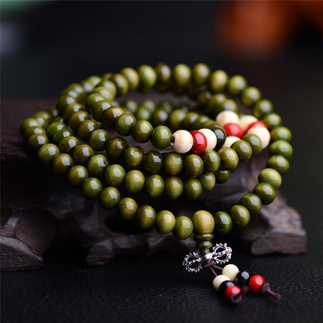 Prayer Beads Multicolour Natural Buddha Bracelet