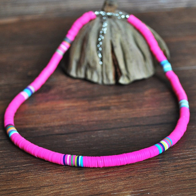 New Fashion Choker Soft Polymer Colourful Necklace for Women