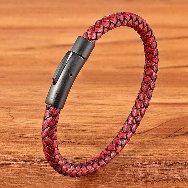 Classic Men’s Leather Accessory Bracelet