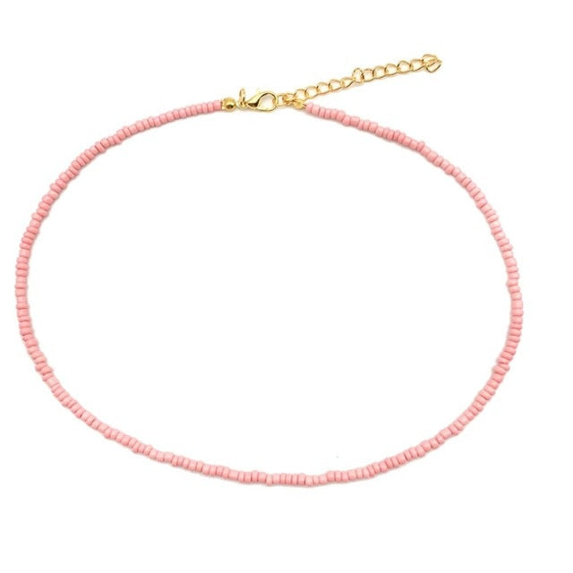 Simple Seed Beads Strand Fashion Jewelry Necklace for Women