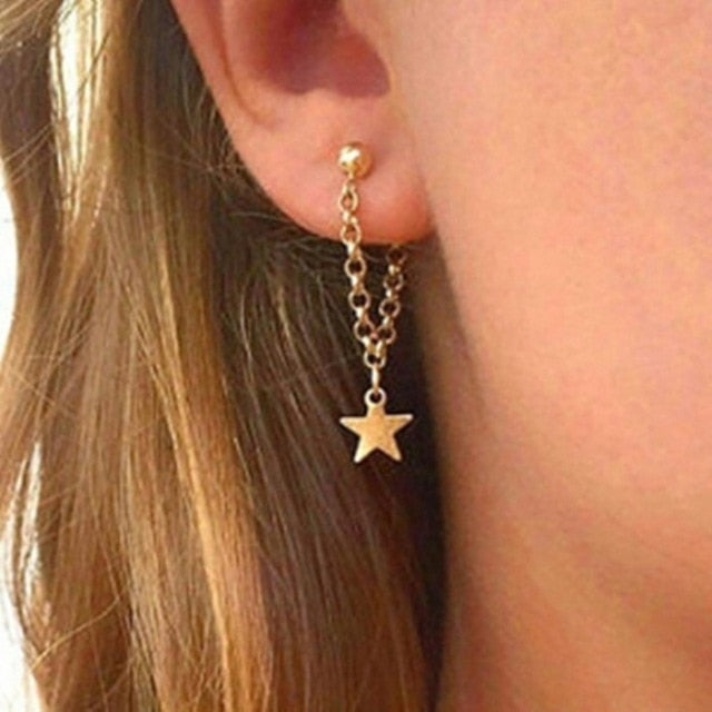 Crystal Flower Drop Fashion Earrings