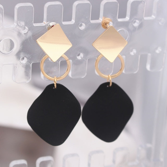 Fashion Chip Geometric Drop Earrings for Women