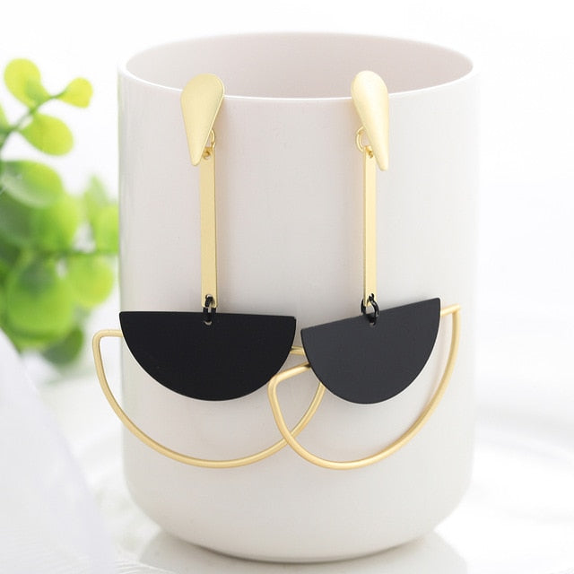 Summer Style Golden Minimalist Drop Earrings