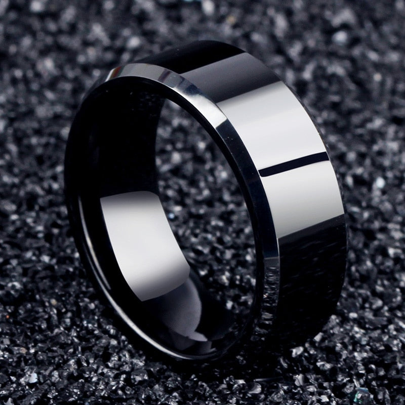 Stainless-Steel Metallic Charm Ring
