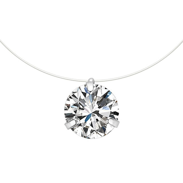 Fashion Square Imitation Pearl Crystal Zircon Necklace for Women