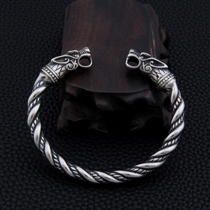 Stainless-steel Viking Dragon Accessory Bracelet