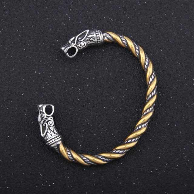 Stainless-steel Viking Dragon Accessory Bracelet