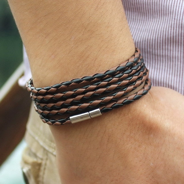Retro Wrap Long Leather Bracelets