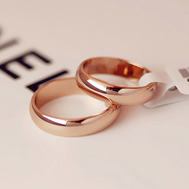 4mm Simple Minimalist Fashion Ring for Couple’s