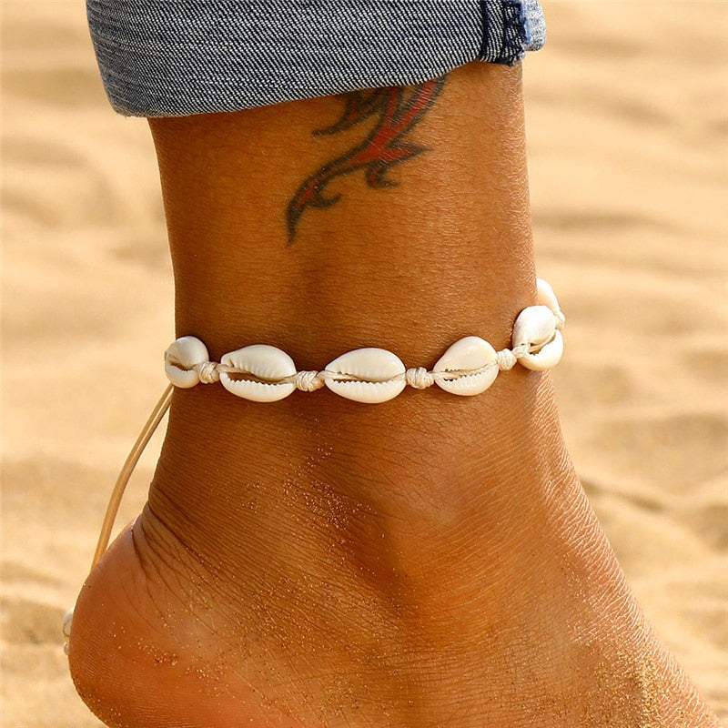 Bohemian Shell Ankle Handmade Woven Anklet Bracelet