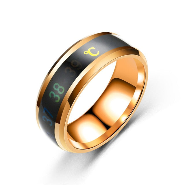 Titanium Steel, Mood Emotion Feeling Intelligent Rings for Women Men Waterproof Jewelry.