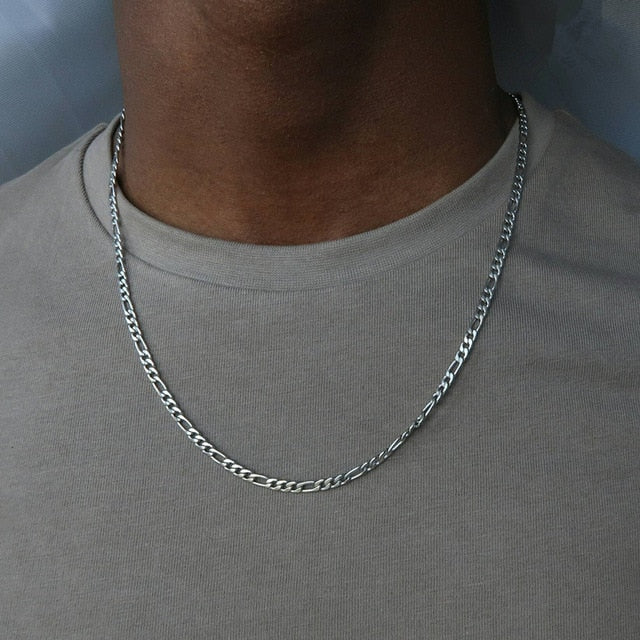 Stainless Steel Long Chain Necklace for Men