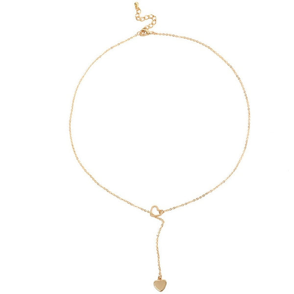 Trendy Minimalist Gold and Silver Pendant Chain Necklace