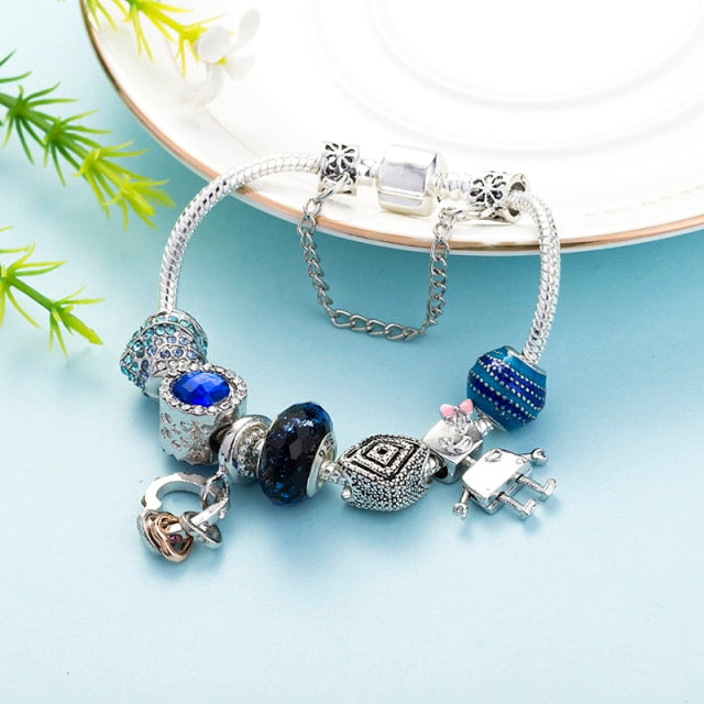 Beaded Charm Bracelets for Women and Girls