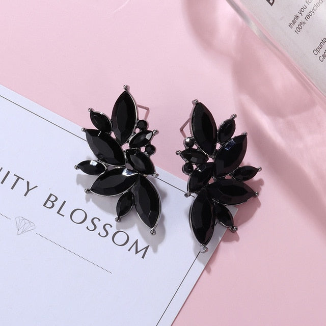 New Korean Statement Earrings for women Black Cute Acrylic Geometric Dangle Drop Gold Earrings. Fashion Jewelry