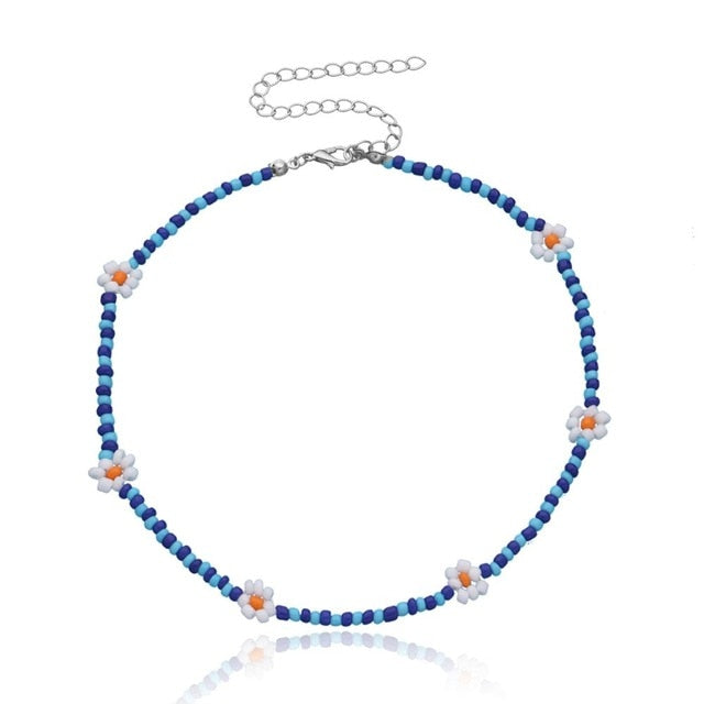 New Lovely Daisy Flower Beads Korean Styled Charm Necklace Jewelry