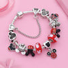 Classic Red Crystal Minnie Pendant Bracelet