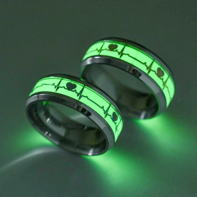 Fashion Stainless-Steel Luminous Men Finger Ring