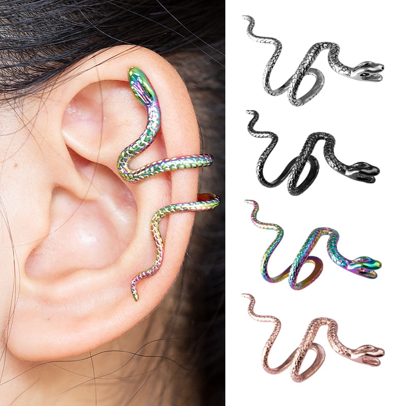 1 Pc Punk Non-Piercing Snake Earring Ear Cuffs for Women