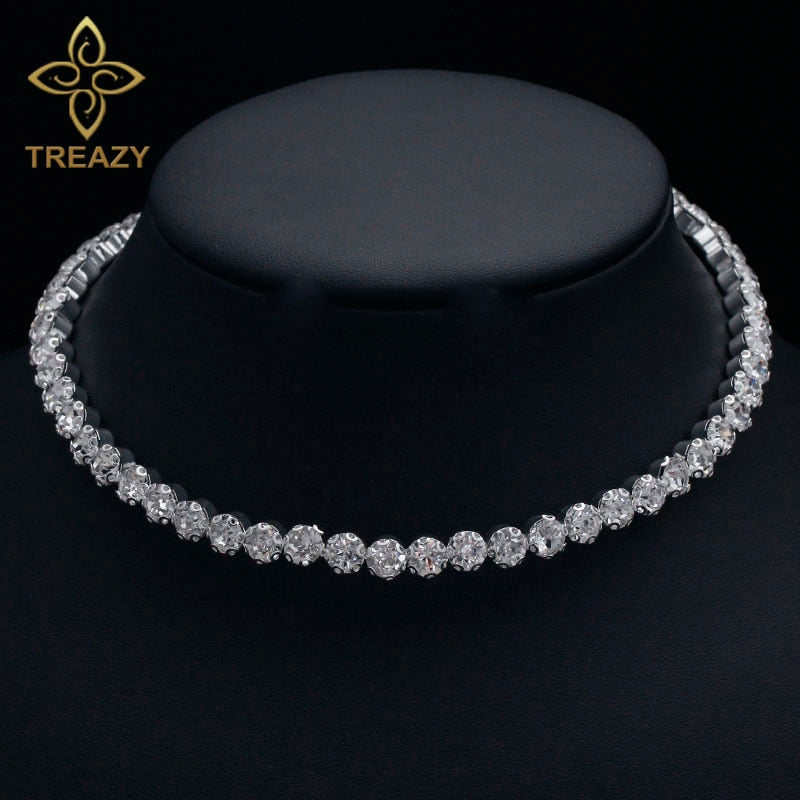 Bridal Fashion Crystal Rhinestone Choker Necklace Jewelry