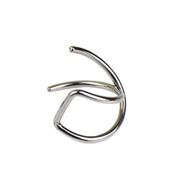 1Pc Stainless Steel Simple Fashion Ear Clip Non-Piercing Clip-on Earring