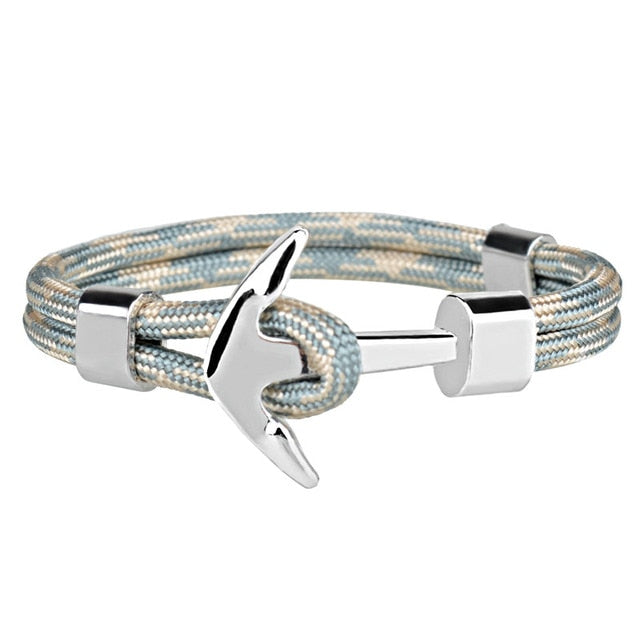 Couple’s Anchor Braided Polyster Bracelets for Unisex