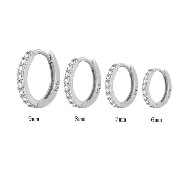 925 Sterling Silver Small Hoop Earrings for Women