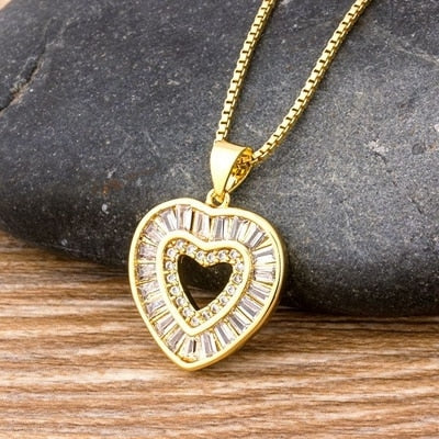 New Fashion Heart Charm Chain Necklace for Women