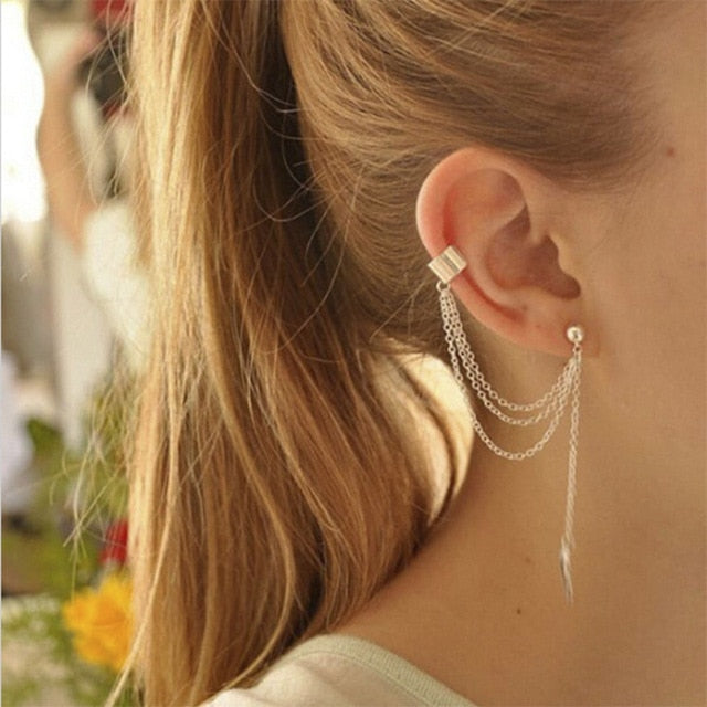 Non-Piercing Ear Clip Stylish Cuff Earing Jewelry for Women