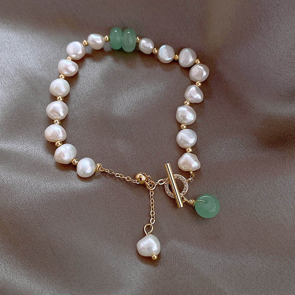 Natural Stone Pearl Exquisite Luxury Charm Bracelet