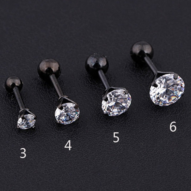 Stainless-Steel Crystal Zircon Casual Wear Earrings