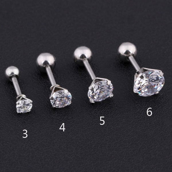 Stainless-Steel Crystal Zircon Casual Wear Earrings