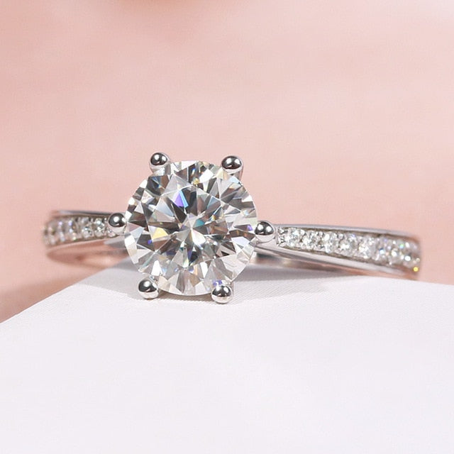 925 Sterling Silver Trendy Cubic Zirconia Bridal Charm Rings