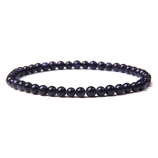 4mm Mini Natural Stone Beads Unisex Bracelets
