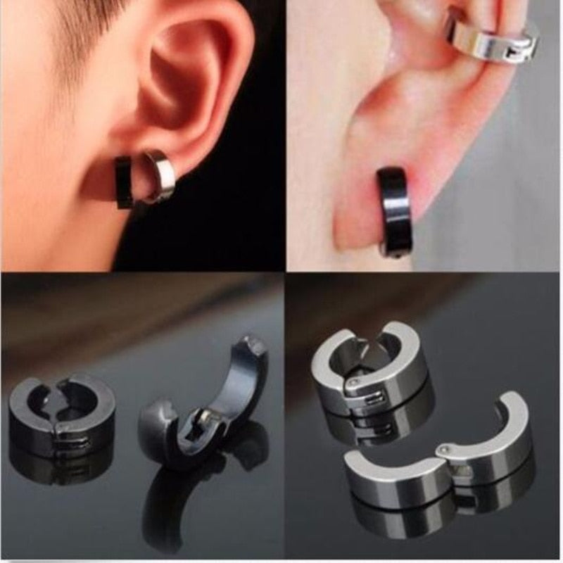 Classic Korean Stainless Steel Ear Clip Unisex Earring Jewelry