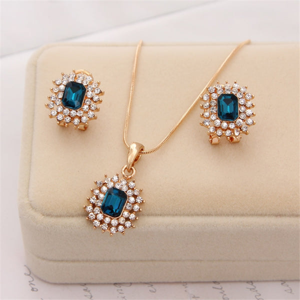 Women’s Austrian Crystal Alloy Rhinestone Jewelry Set