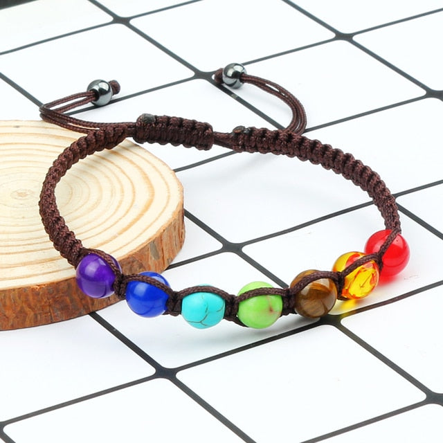 7 Chakra Healing Prayer Adjustable Bracelets for Unisex