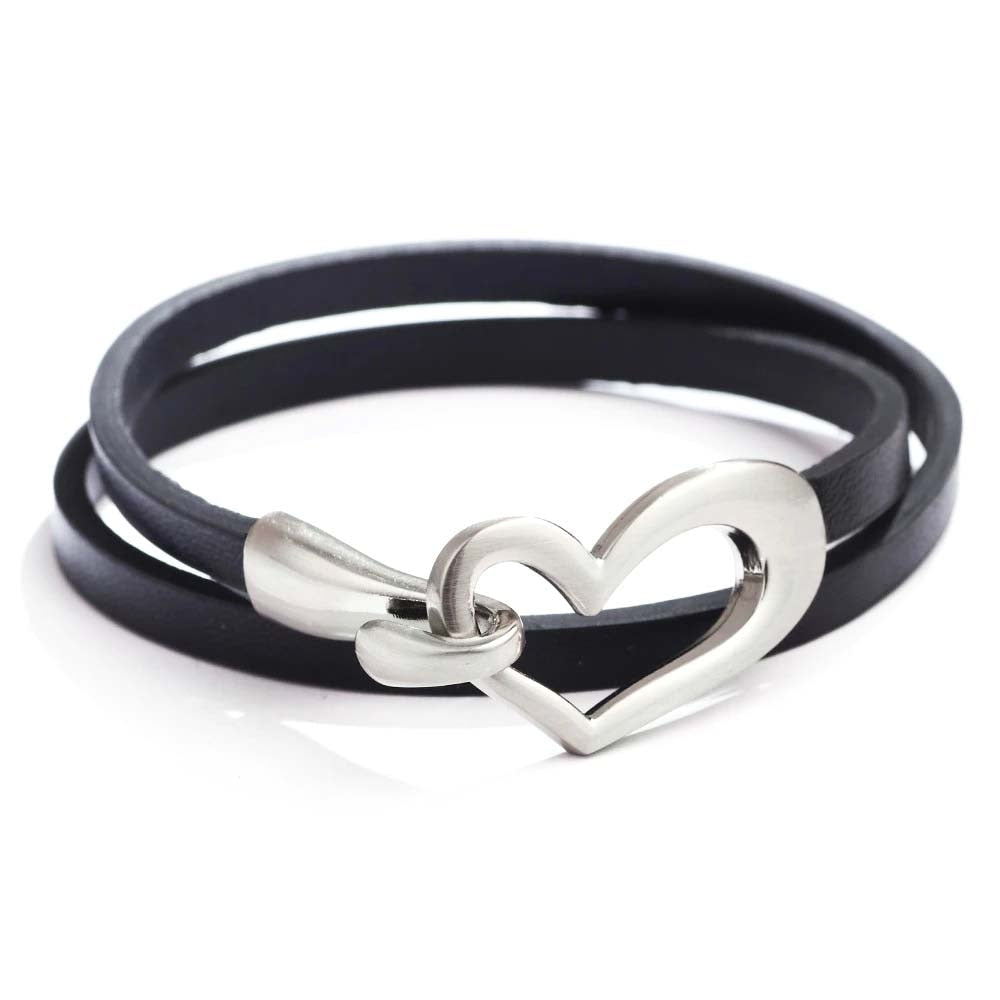 Black Simple Charm Leather Women’s Minimalist Bracelet