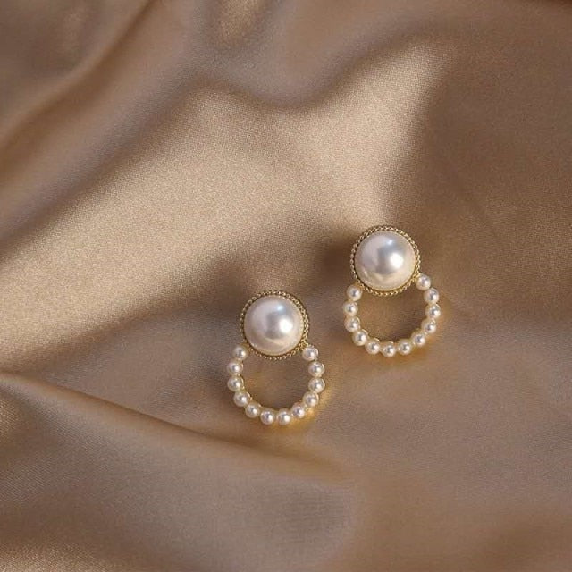 Autumn Winter New Brown Earrings Vintage Matte drop Earrings for women Metal Fashion Statement Dangle Earring 2021 Trend Jewelry