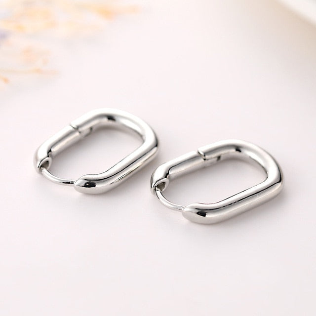Cubic Hoop Earrings Women Accessory