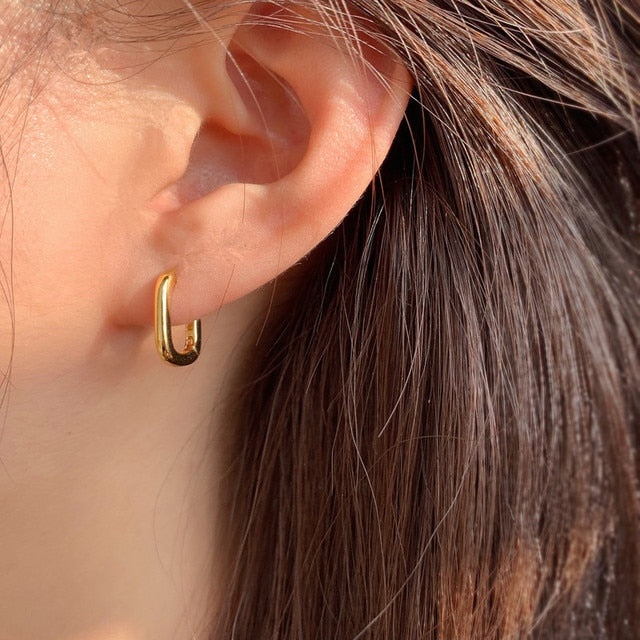 Cubic Hoop Earrings Women Accessory