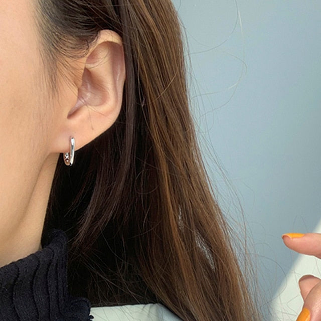 Cubic Zirconia Hoop Earrings Women Accessory