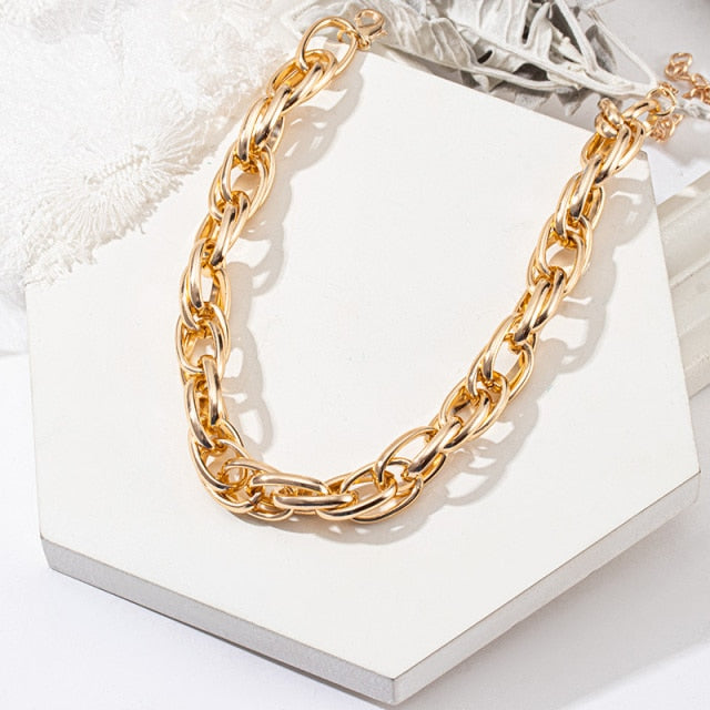 Vintage Gold Chain Punk-style Choker Necklace range