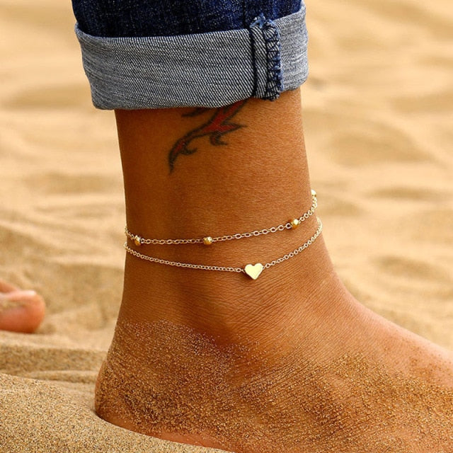 Bohemian Beach Chain Summer Anklet