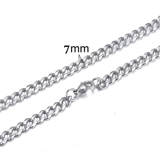 Classic Cuban Stainless-Steel Beach Anklet Bracelet