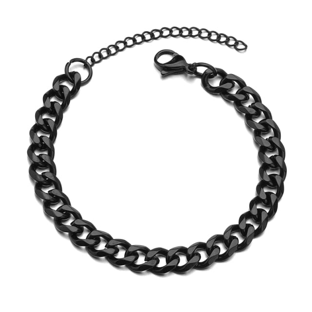 Stainless-steel Link and Chain Cuban Bracelets