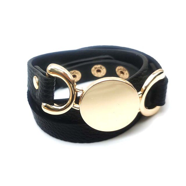 Simple Leather Band Multilayer Bracelet
