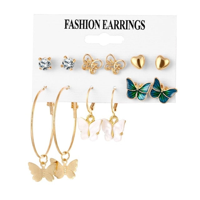 Women’s Pearl Earring Set Bohemian Fashion Jewelry